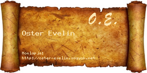 Oster Evelin névjegykártya